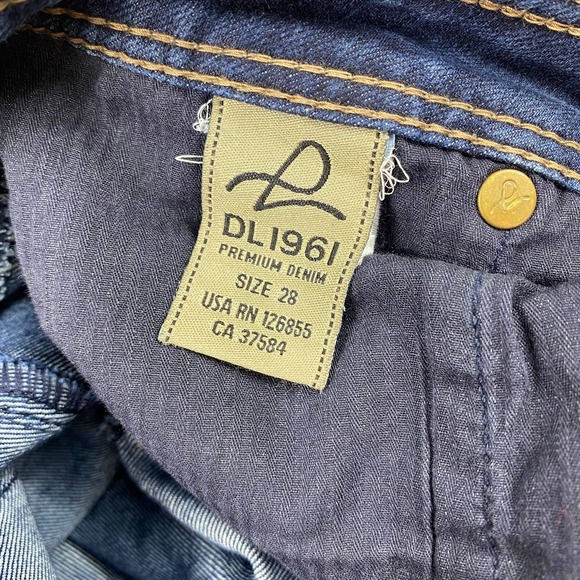 DL1961 Angel Jeans Mid Rise Skinny Ankle Blue Mariner 1214 Comfort Womens sz 28 - Picture 10 of 13